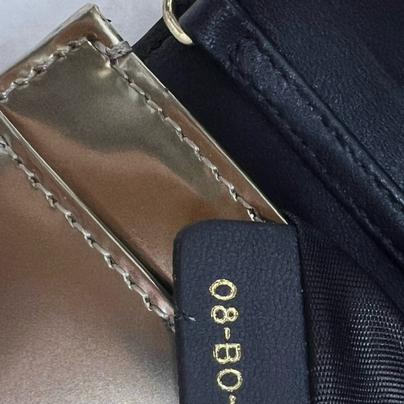 CHRISTIAN DIOR Metallic Patent Micro-Cannage Mini Diorama - Gold - Picture 10 of 12